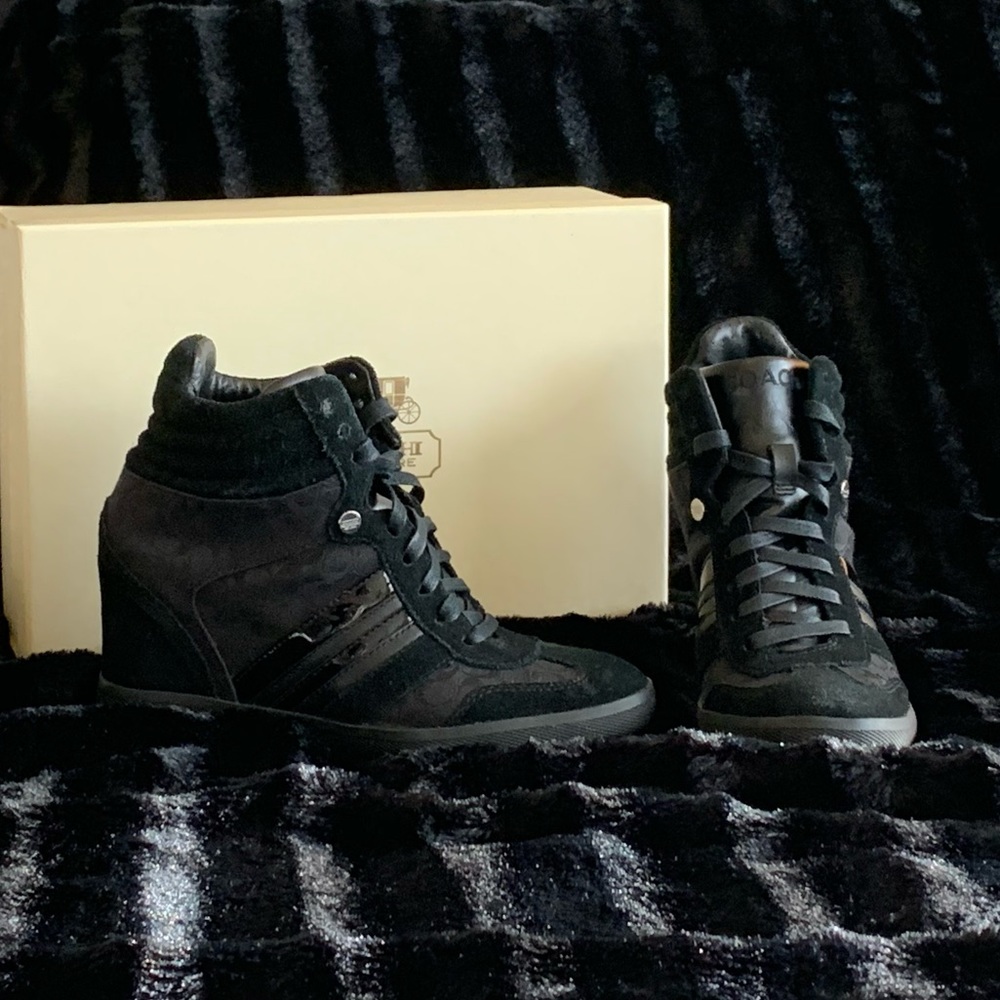 Coach Suede Wedges